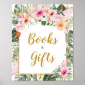 Tropical Floral Aloha Bücher und Geschenke Poster (Vorne)