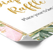 Tropical Floral Aloha Diaper Raffle Poster (Ecke)