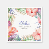 Tropical Floral Aloha Luau Style Serviette (Vorderseite)