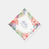 Tropical Floral Aloha Luau Style Serviette (Ecke)