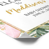 Tropical Floral Aloha Willkommenszeichen Poster (Ecke)