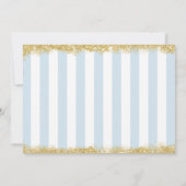 Tropical Floral Ananas Gold Glitzer Baby Shower Einladung (Rückseite)