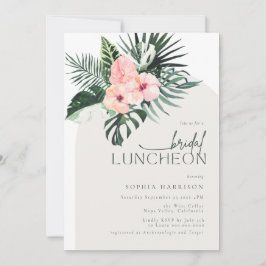 Tropical Floral Arch Bridal Luncheon Einladung