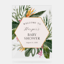 Tropical Floral Baby Dusche Empfang