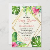 Tropical Floral Baby Shower Einladung (Vorderseite)