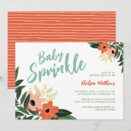 Tropical Floral Baby Sprinkle Einladung