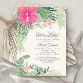 Tropical Floral Beach Baby Dusche Einladung