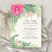 Tropical Floral Beach Brautparty Einladung