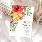 Tropical Floral Beach farbenfrohe Hochzeit in Urla Einladung