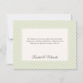 Tropical Floral Beach Hochzeit Dankeskarte (Rückseite)