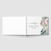 Tropical Floral Beach Hochzeit Gästebuch (Voll)
