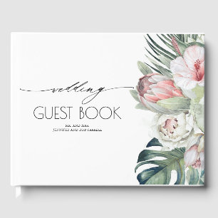 Tropical Floral Beach Hochzeit Gästebuch