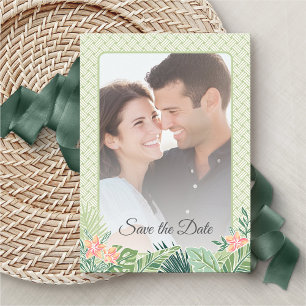 Tropical Floral Beach Hochzeit Save The Date