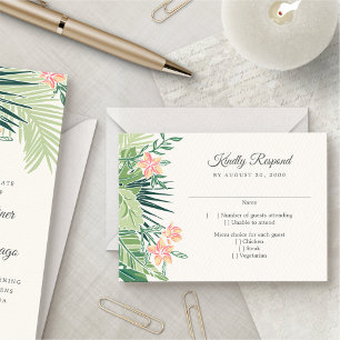 Tropical Floral Beach UAWG RSVP Karte