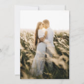 Tropical Floral Beach Wedding Photo Save the Date  (Rückseite)