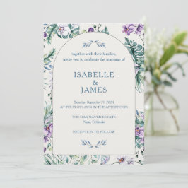 Tropical Floral Botanical Wedding Personalized Einladung