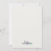 Tropical Floral Botanical Wedding Personalized Einladung (Rückseite)