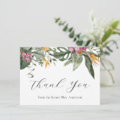 Tropical Floral Brautparty Danke (Stehend Vorderseite)
