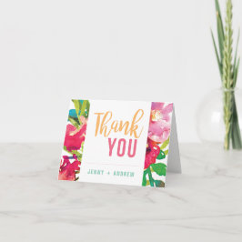 Tropical Floral Brautparty Vielen Dank Karte