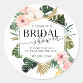 Tropical Floral Brautparty vielen Dank Sticker (Vorderseite)