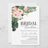 Tropical Floral Bridal Luncheon Brautparty Einladung (Vorderseite)