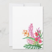 Tropical floral bridal shower einladung (Rückseite)