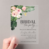 Tropical Floral Bridal Tee Party Brautparty Acryleinladungen (Insitu (Handheld))