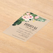 Tropical Floral Bridal Tee Party Brautparty Acryleinladungen (Ablage )