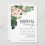 Tropical Floral Bridal Tee Party Brautparty Einladung (Vorderseite)