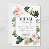 Tropical Floral Bridal Tee Party Brautparty Einladung (Vorderseite)