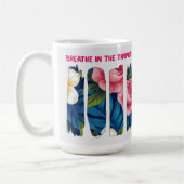 Tropical Floral Brush effect Kaffeetasse (Links)