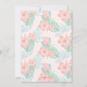 Tropical Floral Christmas Foto Feiertagskarte (Rückseite)