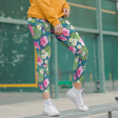 Tropical Floral Colorful Giro Capri Leggings