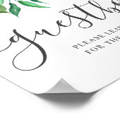 Tropical Floral Custom Wedding Sign Gästebuch (Ecke)