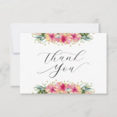 Tropical Floral Dankeschön Karte (Vorderseite)