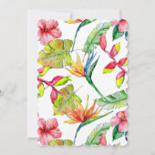 Tropical Floral Diamond Wreath Hawaii Foto Save The Date (Rückseite)