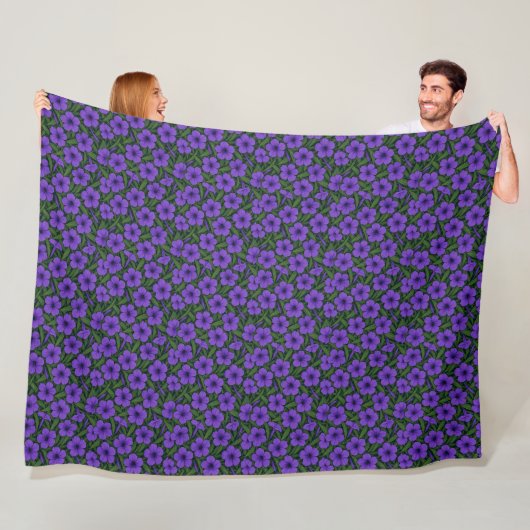 Tropical Floral Elegance Fleece Blanket (Beispiel)