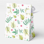 Tropical Floral Flamingo Baby Dusche Personalisier Geschenkschachtel (Rückseite)