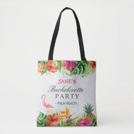 Tropical Floral Flamingo Bride Junggeselinnen-Absc Tasche