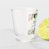 Tropical Floral Flamingo Junggeselinnen-Abschied Schnapsglas (Links)