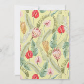 Tropical Floral Frucht Probe Abendessen Einladung (Rückseite)