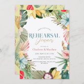 Tropical Floral Frucht Probe Abendessen Einladung (Vorne/Hinten)