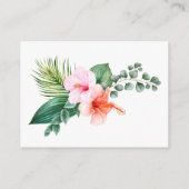 Tropical Floral Game Answer Card Begleitkarte (Rückseite)