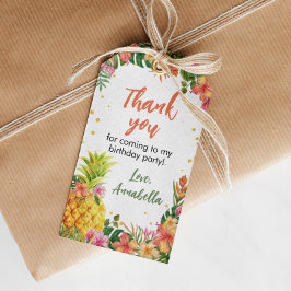 Tropical Floral Geburtstag Vielen Dank Tag Geschenkanhänger