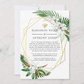 Tropical Floral Geometric Virtual Wedgers Ankündigung (Vorderseite)