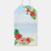 Tropical Floral Geometric Wedding Vielen Dank Geschenkanhänger (Rückseite)