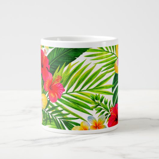 Tropical Floral Gift Jumbo-Tasse (Vorderseite)