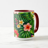 Tropical Floral Gift Tasse (VorderseiteRechts)