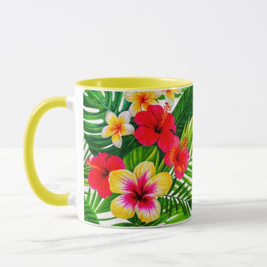 Tropical Floral Gift Tasse (Links)