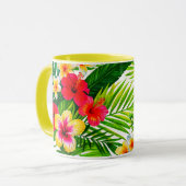 Tropical Floral Gift Tasse (Vorderseite Links)